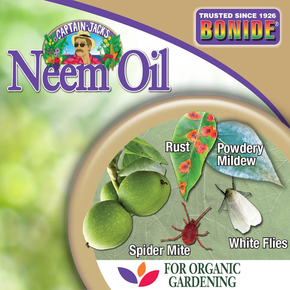 Bonide Captain Jack's Neem Oil, 32 oz Ready-to-Use Spray | Multi-Purpose Fungicide, Insecticide and Miticide, For Plants, For Organic Gardening
