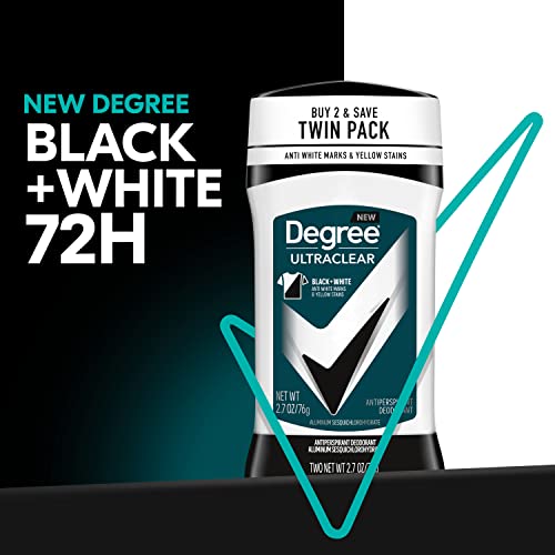 Degree Men UltraClear Antiperspirant Deodorant, 2 Count, 2.7 oz | For long days, provides 72-hour sweat and odor protection with MotionSense Technology.