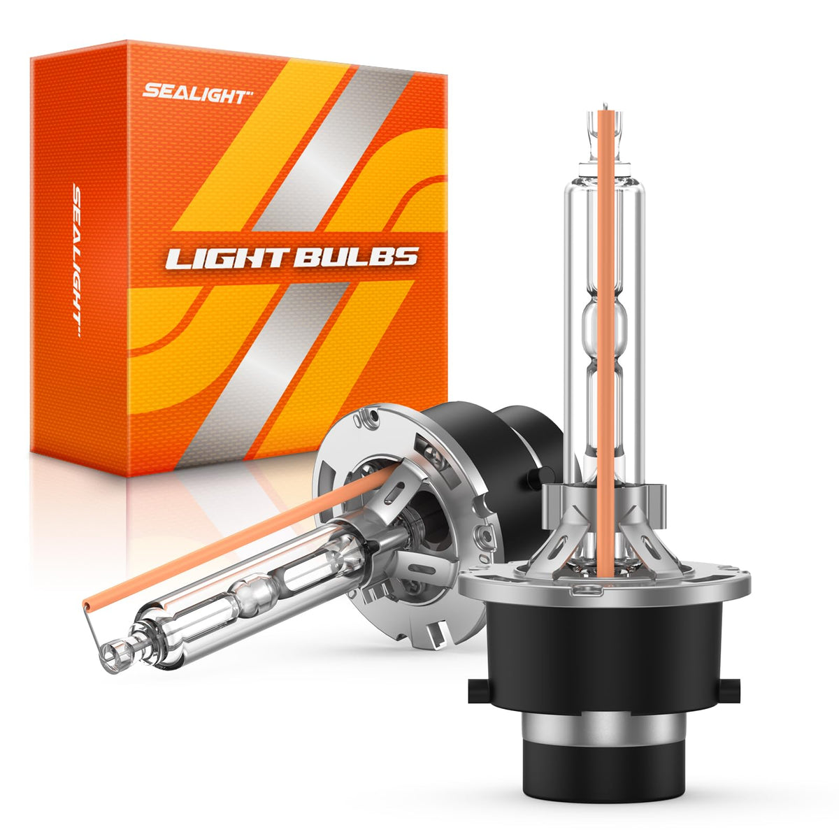 SEALIGHT D4S HID Bulbs, 6000K Daylight White Enhanced Visibility, 35W Direct Fit for 66440 42402 42402WX D4S Xenon Bulb, Pack of 2 (Halogen Headlamp Incompatible)