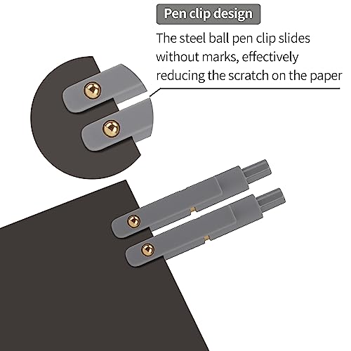 Ddaowanx Gel Pens,6 Pcs 0.5mm Retractable Quick Dry Black Ink Pens | Fine Point Smooth Writing Pens for Nurses,Teachers,Cute Stationery Office&School Supplies,Gifts for Women
