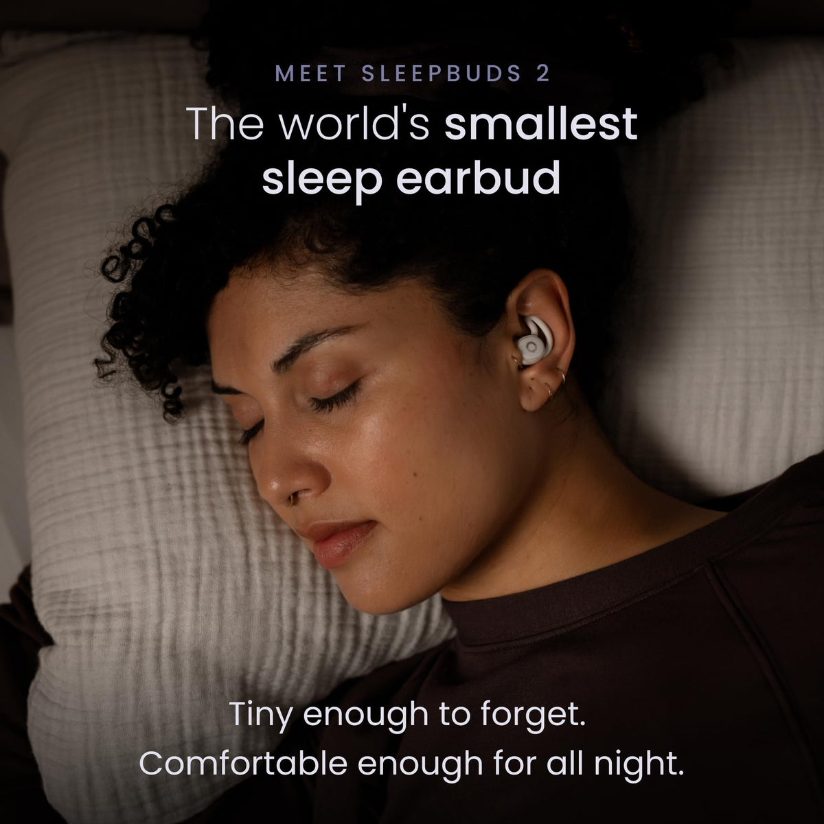 Ozlo Sleepbuds® 2 - Sleep Earbuds, Snoring & Noise Masking Headphones | All-Night Side-Sleeper Comfort, Ultra Small Fit, 14-hr Battery, 50+ Sleep Sounds, In-Ear Alarm, Smart Case Sleep Insights