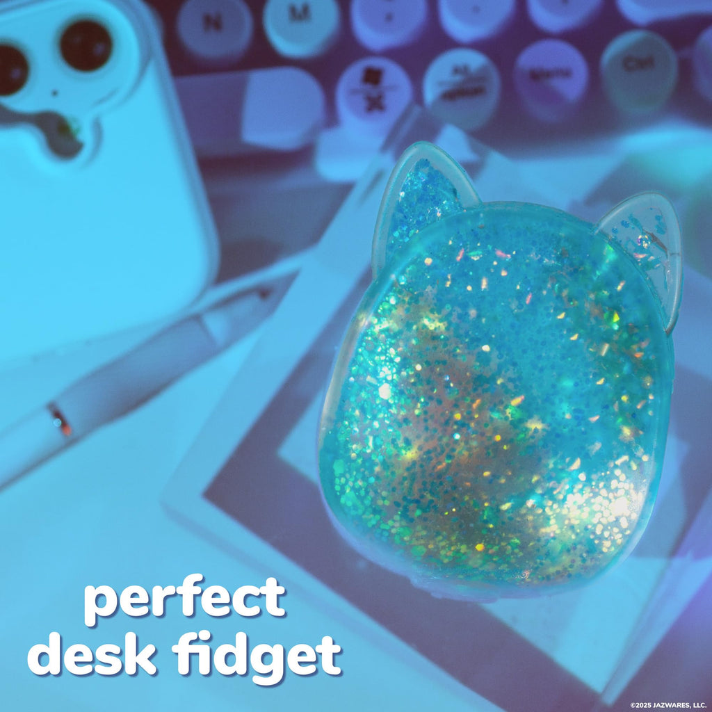 Horizon Group USA Slimygloop Gelli Gels, Blue Squishmallows | Slow-Flow Glitter Squishy Sensory Toys, Squeeze Stress Ball for Kids and Teens, Satisfying Sugar Squish Fidget