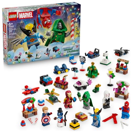 LEGO Marvel Advent Calendar 2026 76340 | Christmas Advent Calendar for Kids, Building Toy, Boys & Girls, Ages 6+, Festive Marvel Minifigures, 317 pieces