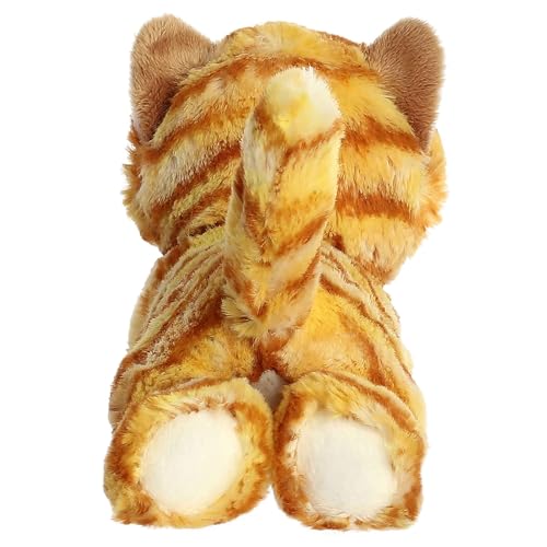 Aurora Mini Flopsie 8" Ginger Cat Adorable Stuffed Animal | Compact tummy-lying animals with bean-filled stability