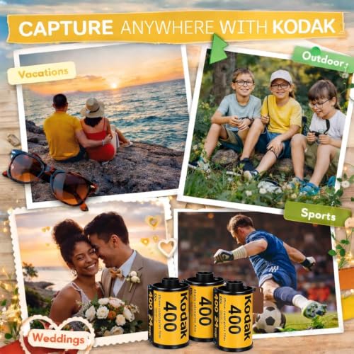 Kodak Gold 200 35mm Film Roll 24 Exp 3 Rolls with Sturdy Tiger Storage Case