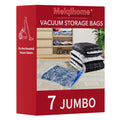 Vacuum Storage Bags 7 Jumbo, Space Saver Sealer Bags, Airtight Compression Bags for Clothes, Pillows, Comforters, Blankets, Bedding