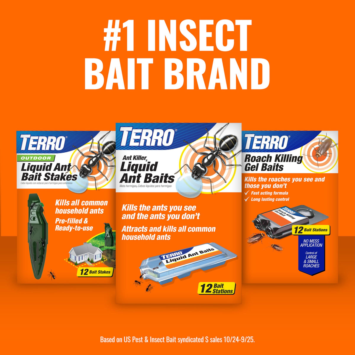 TERRO Liquid Ant Killer Bait Stations, 12-Pack, Indoor Ant Traps, T300B | Borax Formula, Kills the Queen & the Entire Colony, Liquid Ant Baits Indoor, Kills Household Ants, Indoor Use