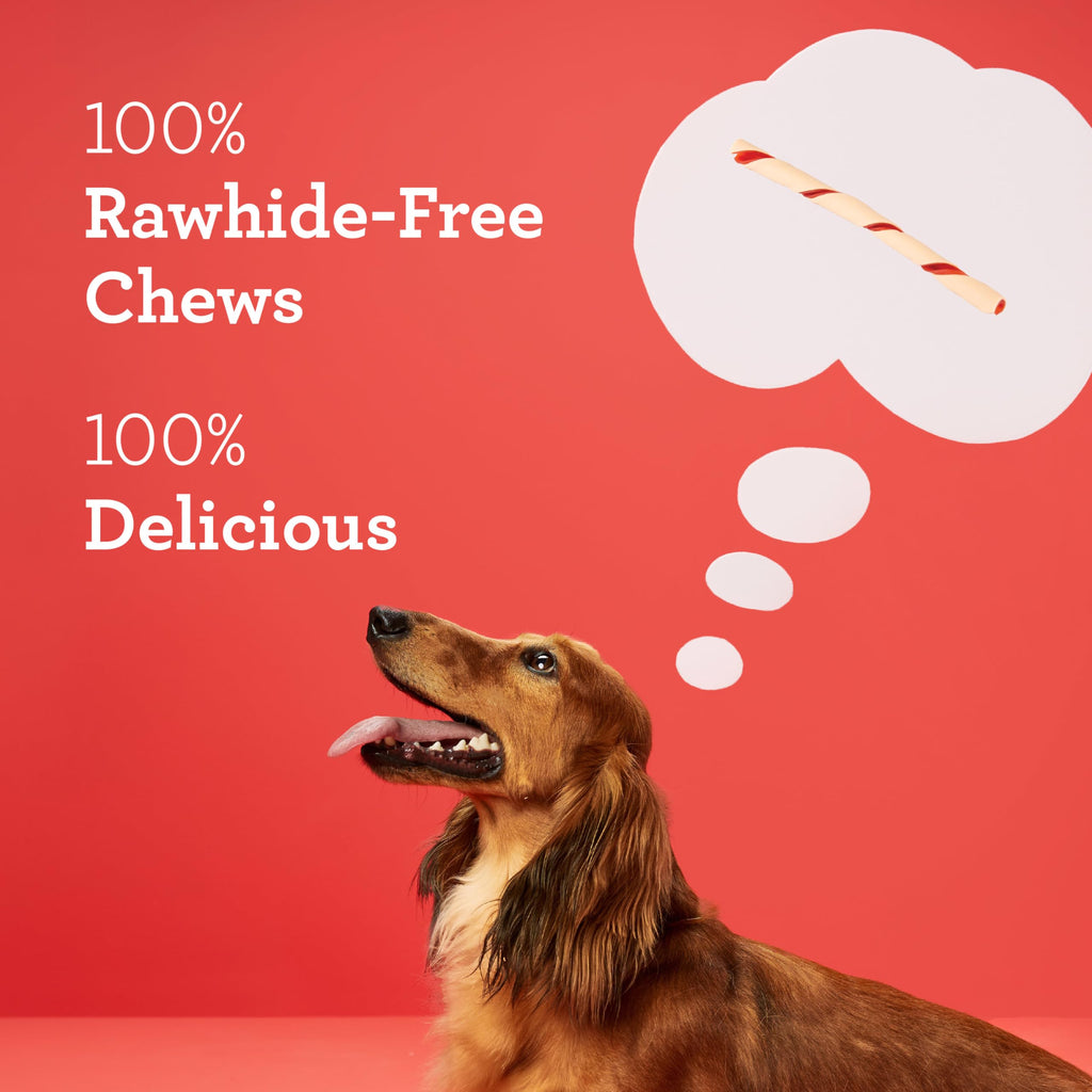 DreamBone Twist Sticks Rawhide-Free Dog Treats With Real Protein, 50 Count | Daily Chew, Digests Safely and Completely, Made With Real Chicken and Veggies, For Adult Dogs