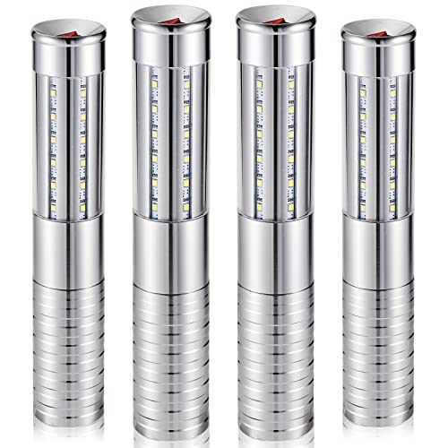 Civaner 4 Pcs LED Bottle Service Lights Nightclubs, Silver White Light | Handheld,Rechargeable,Adjustable Light Mode,Matching Charger,Flashing Light Signs For Birthday Wedding Party