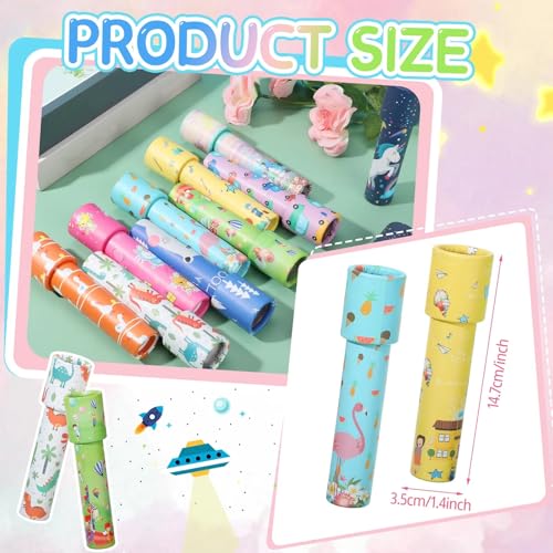 Chivao 30 Pcs Classic Kaleidoscope for Kids Party Favors, Cute Style | Bulk Kaleidoscopes, Classroom Rewards, Goodie Bag Stuffers, Birthday Gifts, Random Animal Patterns, Vintage Optical Toys