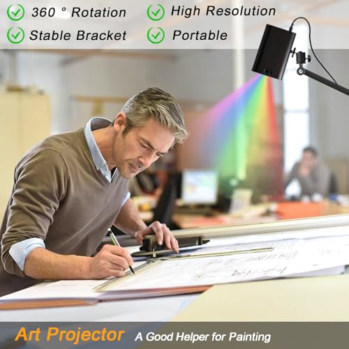 Drawing Projector, Art Projector for Tracing for Cookie and Banner Painting | Tracing Drawing Tool Smart Sketcher Cake Cookie Portable Mini Smart Phone Movie Projector with Stand P