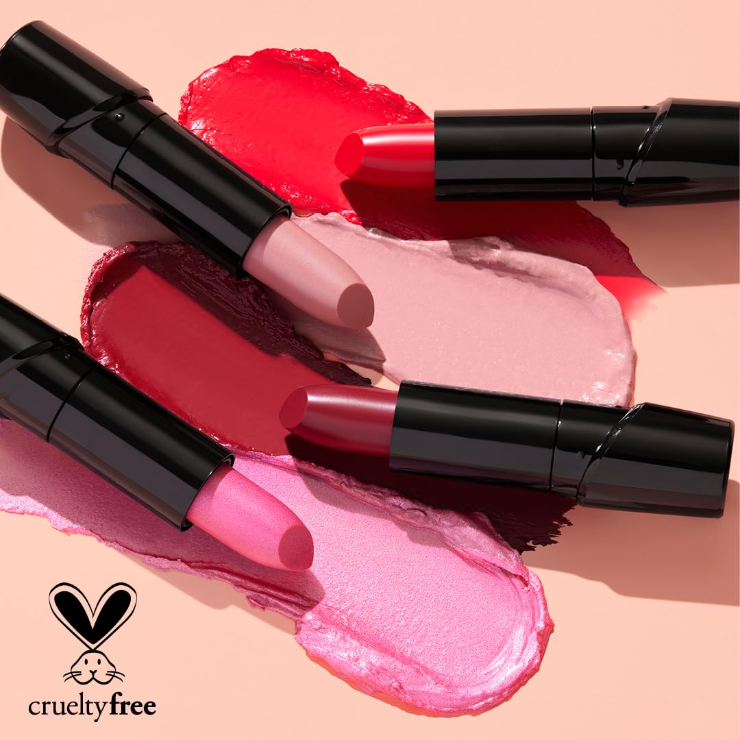 wet n wild Silk Finish Lipstick, Hydrating Rich Buildable Lip Color, Formulated with Vitamins A,E, & Macadamia for Ultimate Hydration, Cruelty-Free & Vegan - Dark Pink Frost