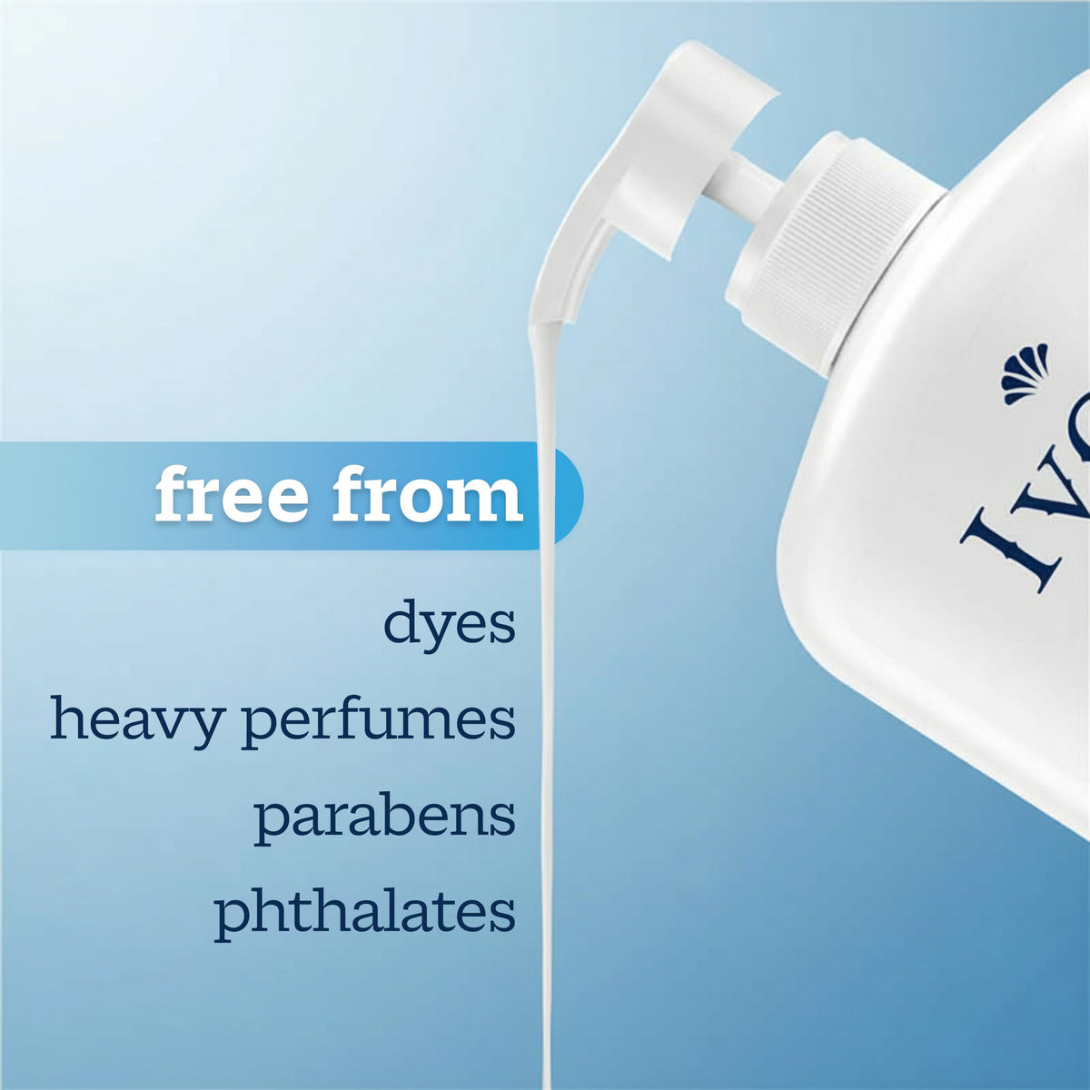 Ivory Body Wash Designed for the Whole Family, Original Scent, 35 fl oz | Gentle Formula for Sensitive Skin | Free of Dyes, Parabens, & Phthalates | Plant-Based Cleaning Power Designed for Skin's pH
