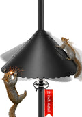 eWonLife 19 inch Metal Squirrel Baffle for Bird Feeder Pole | Easy-Clean Cone, Rust-Resistant Coating, Stainless Steel Wobble Spring, Heavy-Duty Squirrel Deterrent, Easy Installation