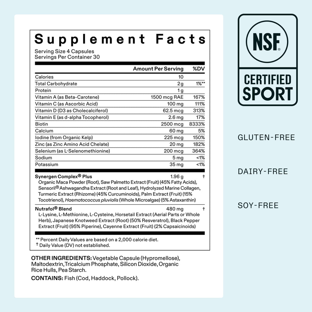 Nutrafol Women's Balance Hair Growth Supplements, Age 45+, 1-Month Bottle | #1 Dermatologist-Recommended Hair Growth Supplement Brand, Clinically Tested for Visibly Thicker Hair and Scalp Coverage