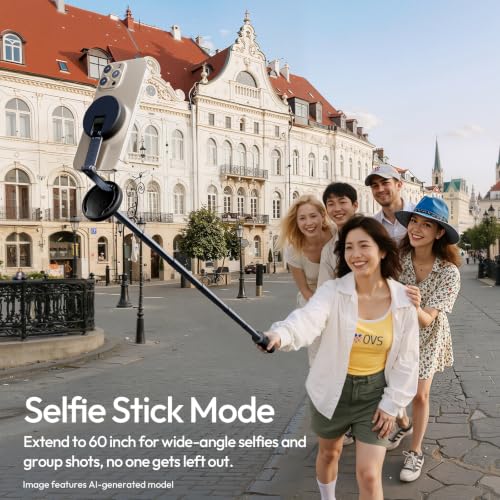 ULANZI MT85 60"Magnetic Phone Tripod for iPhone18Pro Auto Open Selfie Stick | N52 Magnetic, Aluminum, Enhanced 4-Leg, Extendable Phone Stand for Magsafe w Remote for Travel Vlog Content Creator Essential