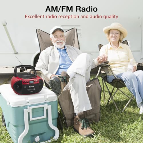 G Keni CD Cassette Player Combo, Boom Box with CD Player & AM/FM Radio | CD & Cassette Tape Player, AM/FM Radio, Bluetooth, USB Playback, Cassette Recording, Portable Design, AC/Battery Powered
