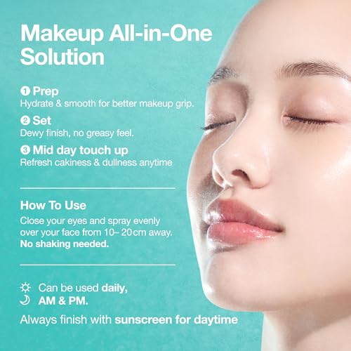 Anua PDRN Collagen Glow Facial Serum Spray, 3.38 fl oz | Hydrating Face Mist, Hyaluronic Acid, dewy finish, All Skin Types, Instant Plumping, Firming Care, Korean Skincare