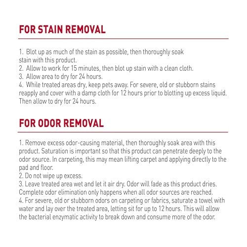 Nature’s Miracle Dog Stain & Odor Remover, Enzymatic Cleaner, 32 oz | Tough on Dog Urine, Feces, Vomit, Drool and Other Organic Stains and Odors, For Multiple Surfaces, Fresh Scent