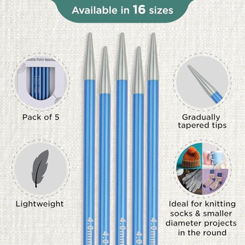 KnitPro Zing Double Pointed Needles 6" (15cm) | US Size 6 (4mm)