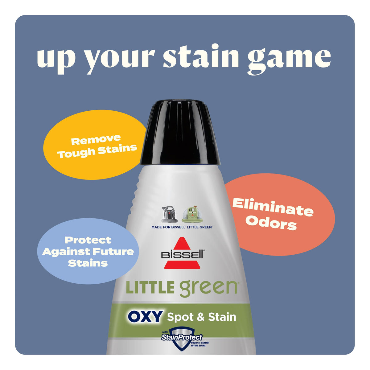 BISSELL Little Green Mini Portable Carpet Cleaner, 4075 | HydroRinse self-cleaning tool; 4-in. tough stain tool; upholstery & car detailing; Tea Green color