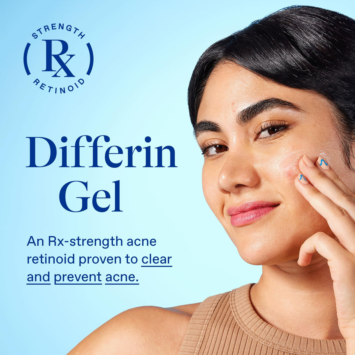 Differin Acne Retinoid Treatment Gel, 0.1% Adapalene, 15g Tube | Over-The-Counter Retinoid, Clears Acne And Prevents Breakouts, Gentle For Sensitive Skin, 30-Day Supply, 15G Tube