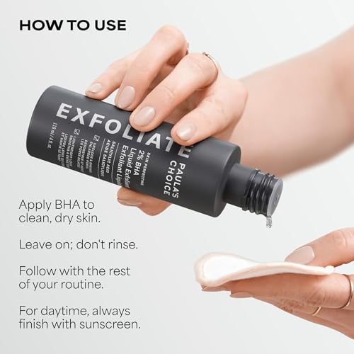 Paula's Choice SKIN PERFECTING 2% BHA Liquid Leave-On Exfoliant | Gentle Salicylic Acid Leave-On Facial Exfoliator for Blackheads, Enlarged Pores, Wrinkles & Fine Lines
