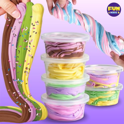 Gift Butter Slime Kit for Girls 10-12, FunKidz Ice Cream Soft Slime Making Kit Ages 8-12 Kids Slime Toys Ideal Birthday Party Present