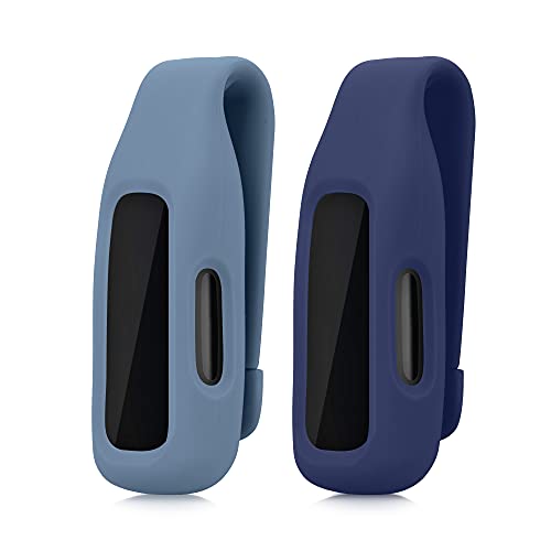 kwmobile 2X Clip Holders for Fitbit Inspire 3 / Inspire 2 / Ace 3 Clip On - Fitness Tracker Case Holder Replacement Set - TPU Silicone Tracker Holder for Sport