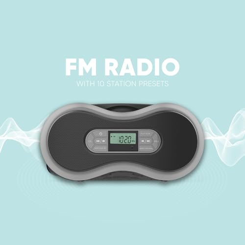 Core Innovations Portable Bluetooth CD Boombox with Digital FM Radio