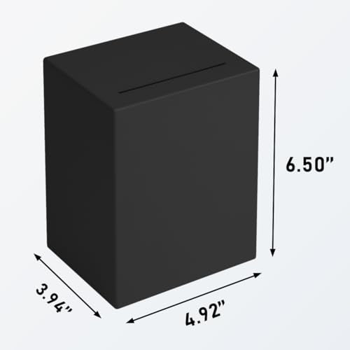 EIENHOSHI Unbreakable Piggy Bank for Adults, Must Break to Open Disposable Money Bank, Forced Savings Box with Sturdy Design, Cash Saving Container for Adults, Black