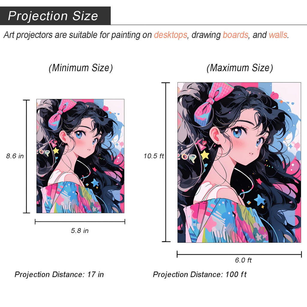 Drawing Projector, Art Projector for Tracing for Cookie and Banner Painting | Tracing Drawing Tool Smart Sketcher Cake Cookie Portable Mini Smart Phone Movie Projector with Stand P