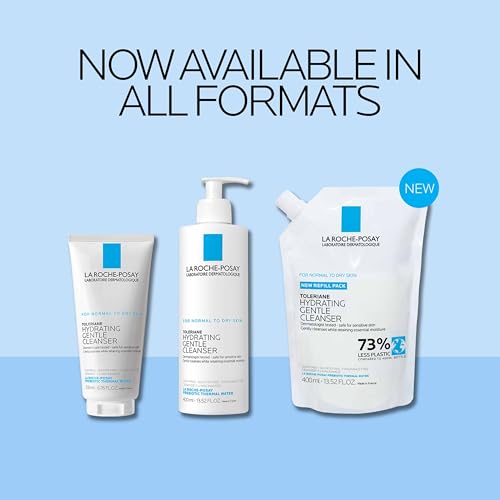 La Roche-Posay Toleriane Hydrating Gentle Facial Cleanser, with Niacinamide | Face cleanser with niacinamide & ceramides, safe for sensitive skin. Daily face wash for normal to dry skin, fragrance free.