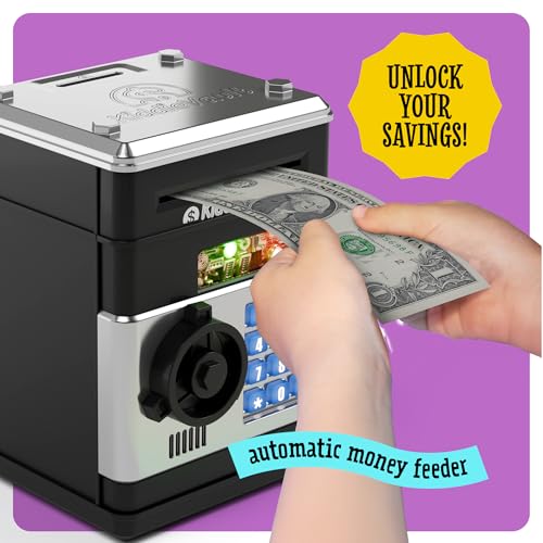 Piggy Bank for Kids - Electronic Money Saving Box w/Code- ATM Safe - Toy Coin Bank - Gifts for Boys Toys for Age 3, 4, 5, 6, 7, 8, 9 - Birthday Gifts for 8, 9, 10, 11, 12
