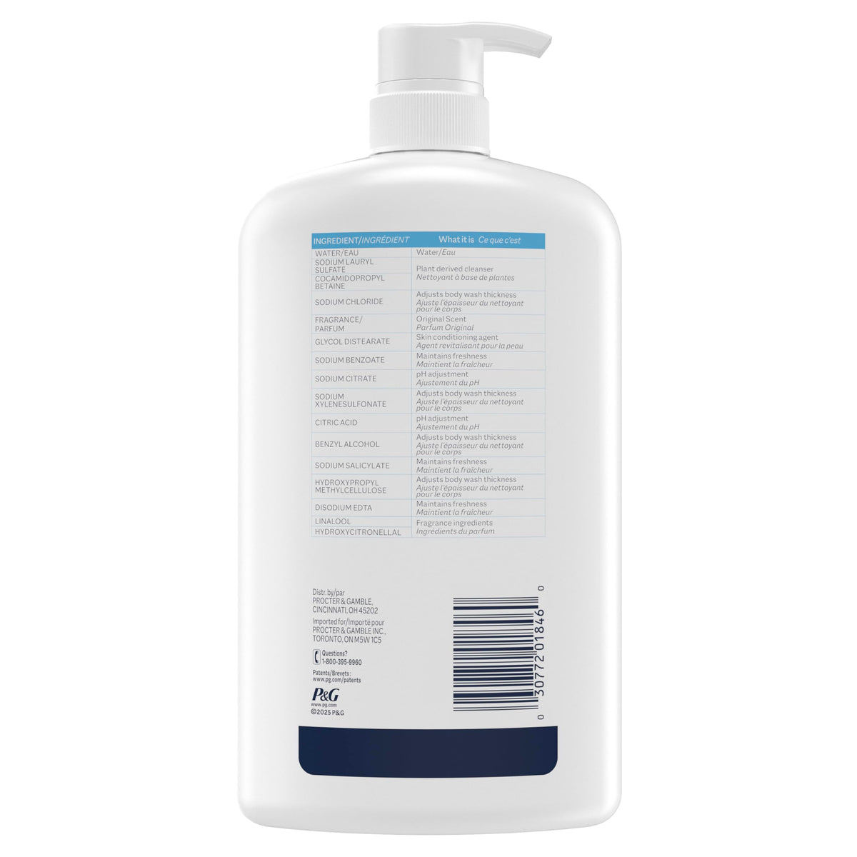 Ivory Body Wash Designed for the Whole Family, Original Scent, 35 fl oz | Gentle Formula for Sensitive Skin | Free of Dyes, Parabens, & Phthalates | Plant-Based Cleaning Power Designed for Skin's pH