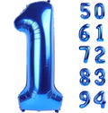 Navy Blue 1 Balloon - Number Balloon 40 Inch, 1st Birthday Decorations | Large foil number balloons for 1st birthday party, Navy Blue blow up birthday balloon numbers for women and men