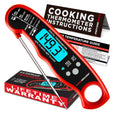 Alpha Grillers Instant Read Meat Thermometer Digital, Cooking, Food, Grill | 1-2 Second Ultra-Fast Response Time, Bright Backlit Display, Waterproof (IP67), Pre-Calibrated & Ready to Use