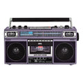 QFX Retro Bluetooth Boombox Cassette Tape Player Recorder, J-220BT, Purple | Portable, Dual 3" Speakers, AM/FM/SW1/SW2 Radio, Built-in Microphone, Recorder, 3-Band Equalizer - Limited Edition