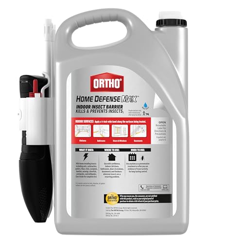 Ortho Home Defense Max Indoor Insect Barrier, Wand, 1 gal. | Ready-To-Use Home Bug Killer with Extended Reach Comfort Wand, Kills Ants, Roaches, Spiders, Fleas and Ticks