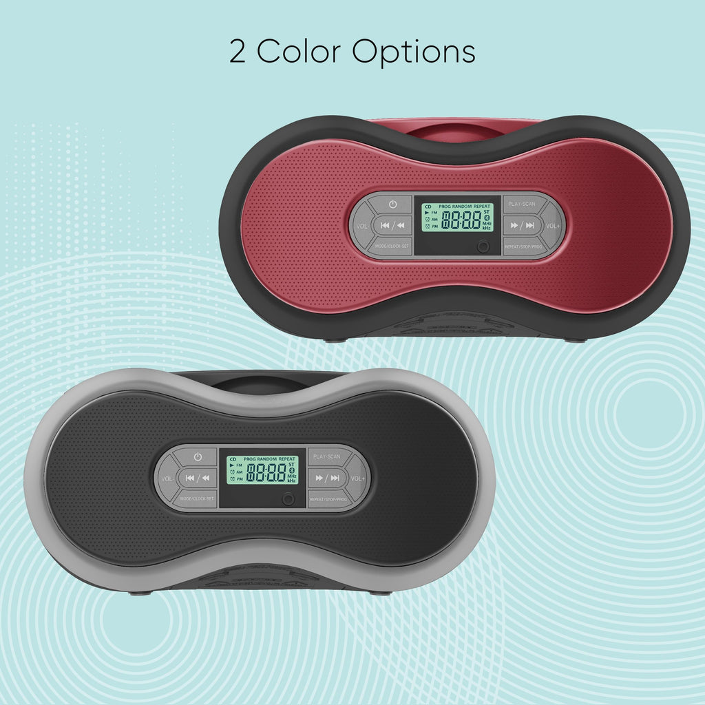 Core Innovations Portable Bluetooth CD Boombox with Digital FM Radio
