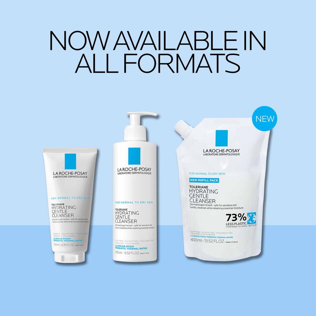 La Roche-Posay Toleriane Hydrating Gentle Facial Cleanser, with Niacinamide | Face cleanser with niacinamide & ceramides, safe for sensitive skin. Daily face wash for normal to dry skin, fragrance free.