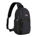MOSISO Camera Sling Bag, Photography Shoulder Bag Compact Camera Backpack | DSLR/SLR/Mirrorless Camera, Quick Access, Tripod Holder, Custom Dividers, Compatible with Canon/Nikon/Sony/Fuji,Black