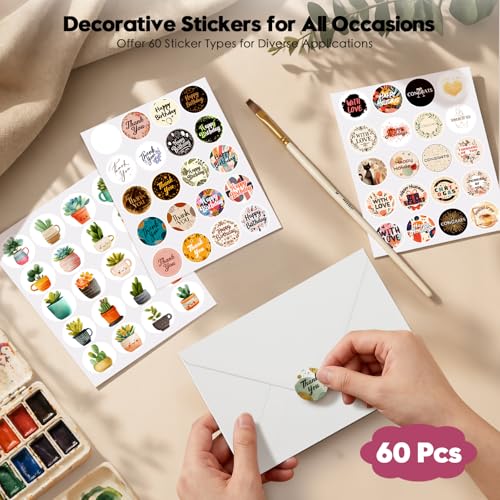 KOVIEDE 50 Pack Foldable Blank Watercolor Cards with Envelopes 5" x 7" | 140lb/300gsm, Heavyweight, Cold Press, Acid-Free, 100% Cotton Water Color Cards to Painting, Cards Making, DIY Art Projects