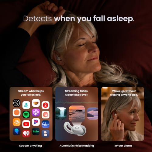 Ozlo Sleepbuds® 2 - Sleep Earbuds, Snoring & Noise Masking Headphones | All-Night Side-Sleeper Comfort, Ultra Small Fit, 14-hr Battery, 50+ Sleep Sounds, In-Ear Alarm, Smart Case Sleep Insights