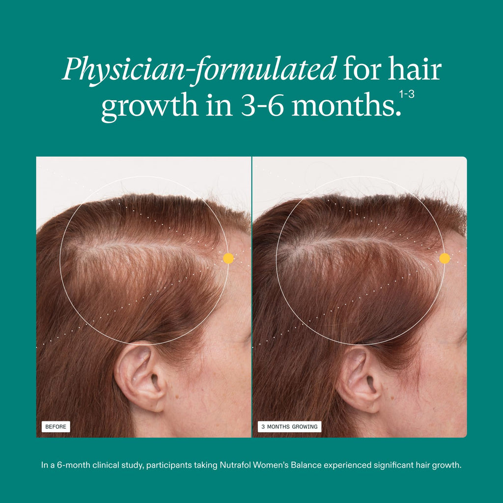 Nutrafol Women's Balance Hair Growth Supplements, Age 45+, 1-Month Bottle | #1 Dermatologist-Recommended Hair Growth Supplement Brand, Clinically Tested for Visibly Thicker Hair and Scalp Coverage