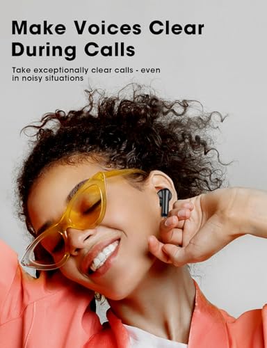 Wireless Earbuds, Hi-Fi Deep Bass Ear Buds, 48H Playtime In-Ear Headphones | 2 Mics for Clear Calls, LED Display, IPX7 Waterproof, Touch Control, Lightweight Bluetooth Earphones for iPhone/Android/TV
