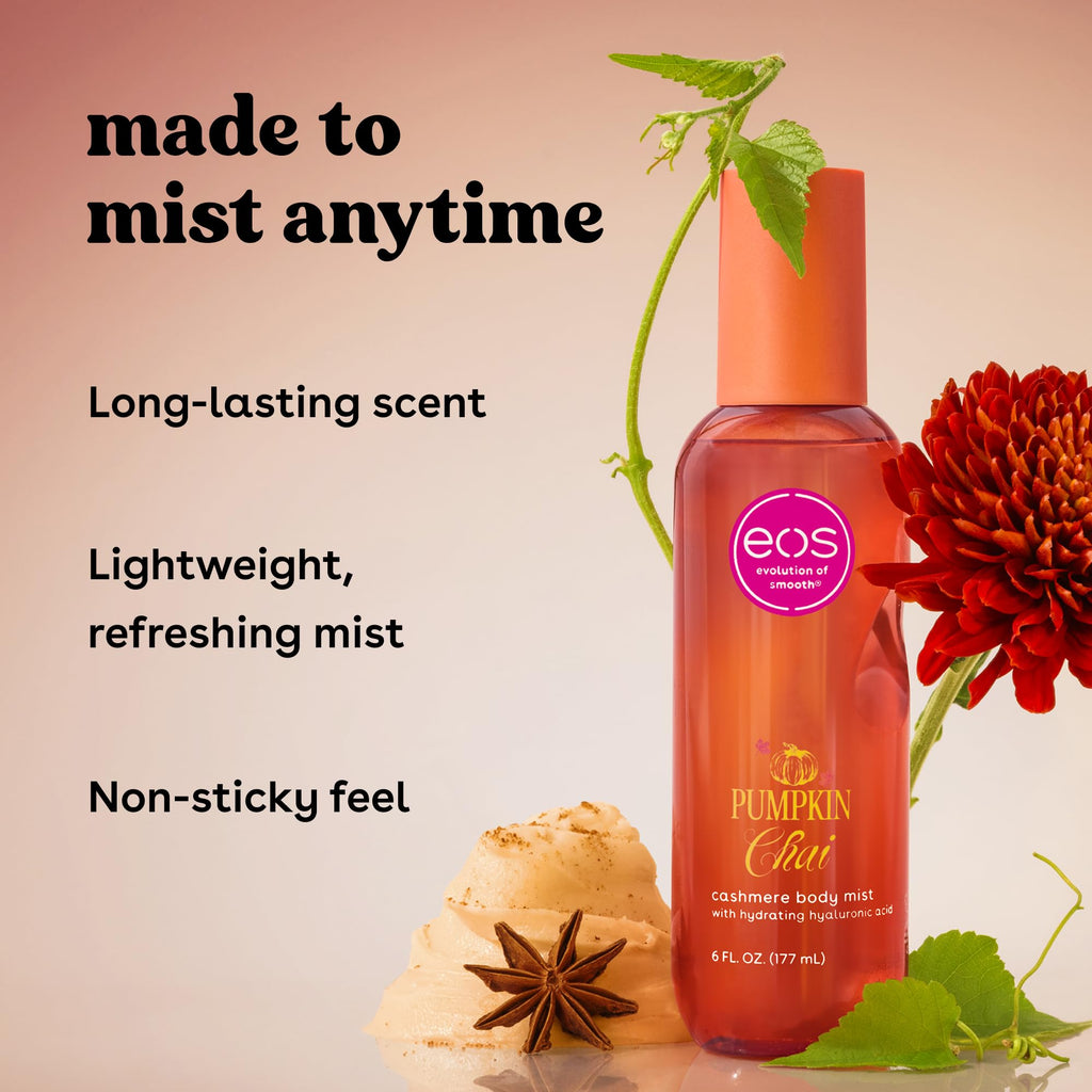 eos Pumpkin Chai Fine Fragrance Body Mist - Fall Body Spray, 6 fl oz
