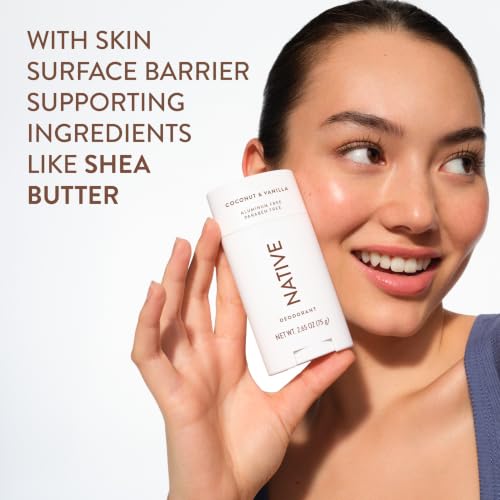 Native Deodorant Contains Naturally Derived Ingredients, 72 Hour Odor Control | Deodorant for Women and Men, Aluminum Free with Baking Soda, Coconut Oil and Shea Butter | Coconut & Vanilla