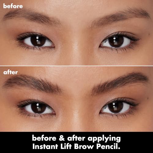 e.l.f. Instant Lift Brow Pencil, Dual-Sided, Neutral Brown | Retractable Precision-Tip Brow Pencil with Grooming Spoolie for Buildable Natural-Looking Color, Vegan & Cruelty-Free