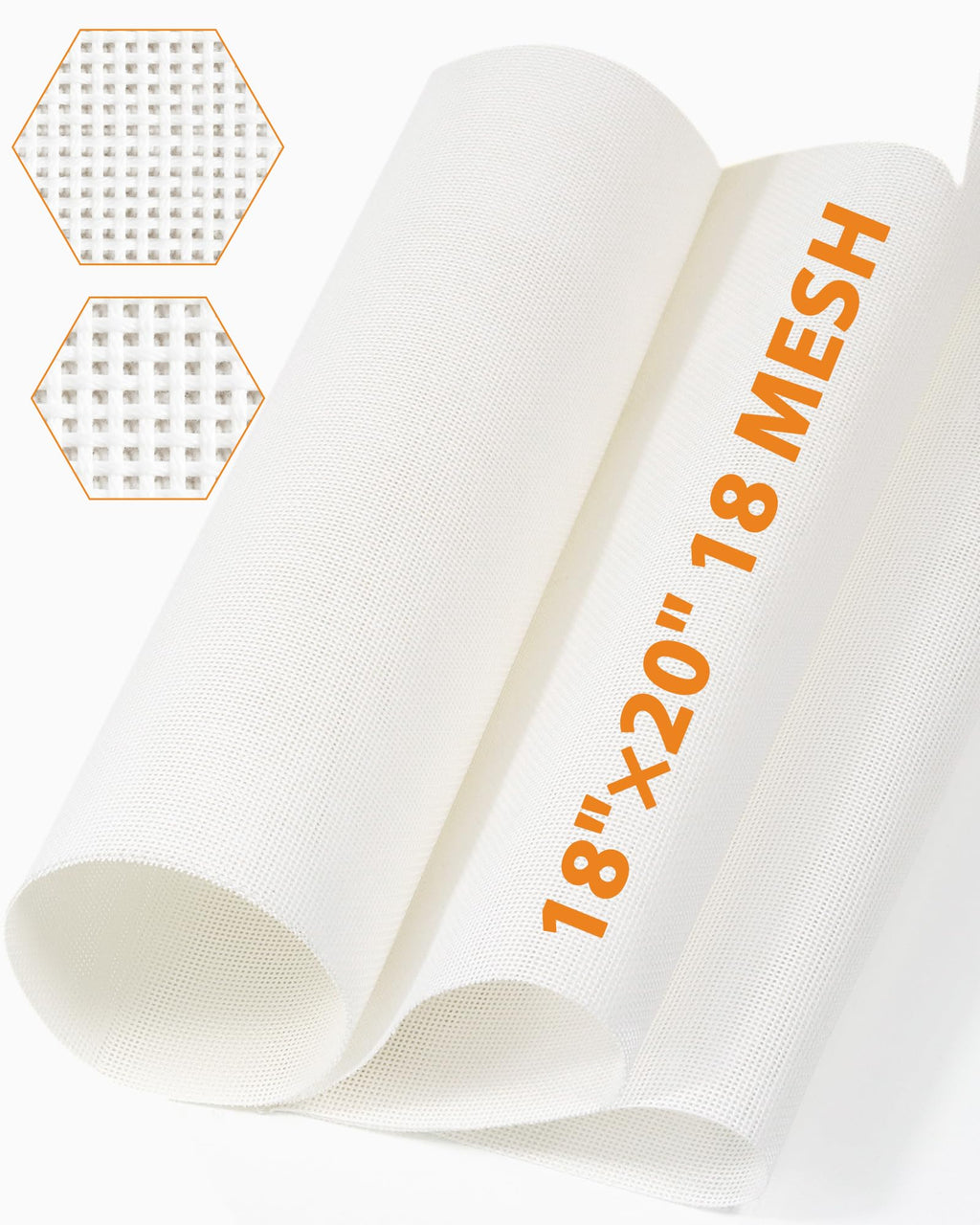 FIVEIZERO 18 Mesh Needlepoint Canvas, 20"x18" Blank Canvas Embroidery | 100% cotton canvas, Fine Blank Needlepoint Mesh for Embroidery, Cross Stitch and DIY Needlepoint Projects